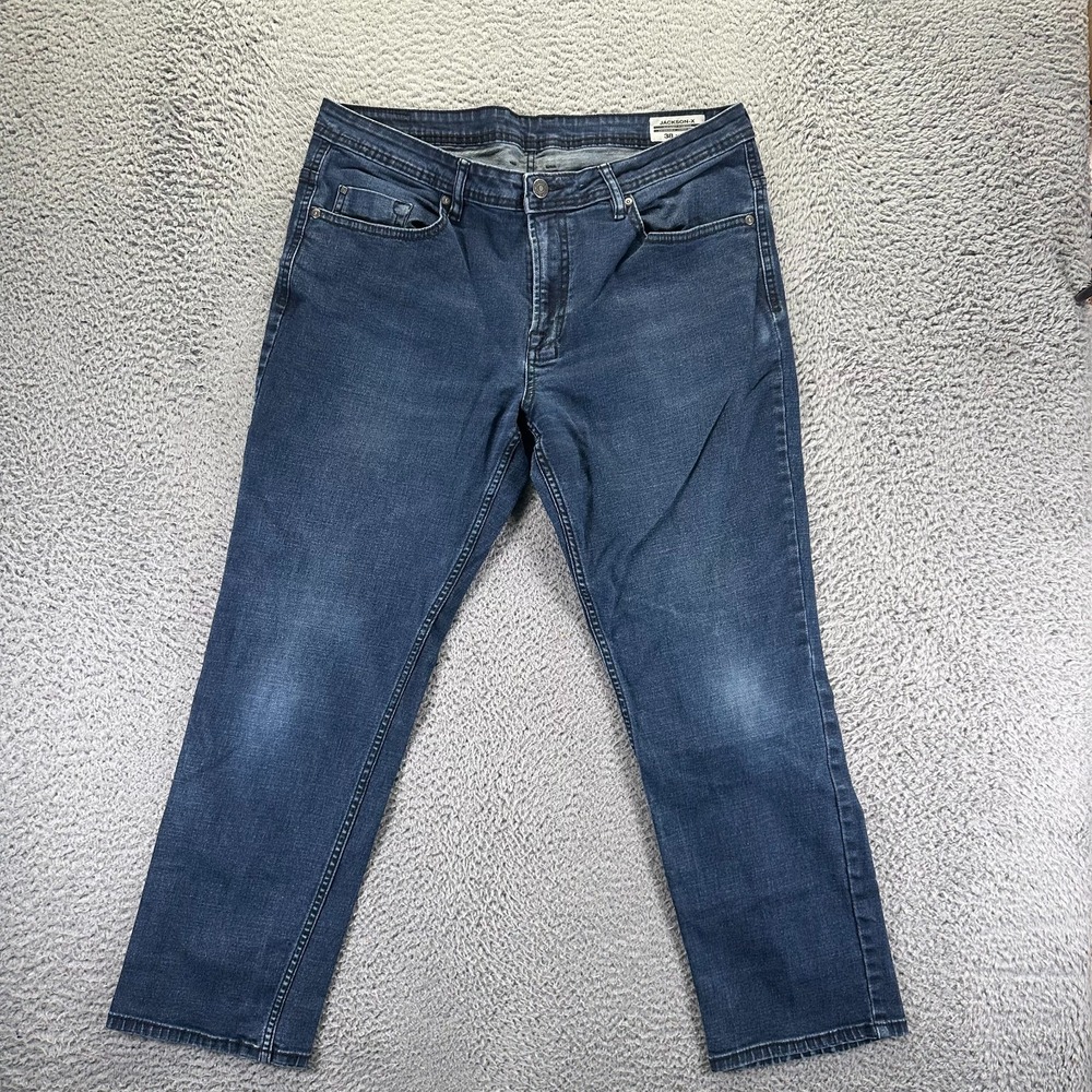 Buffalo David Bitton Jackson-X Jeans Men's 38x30 Blue Cotton Denim Straight Leg